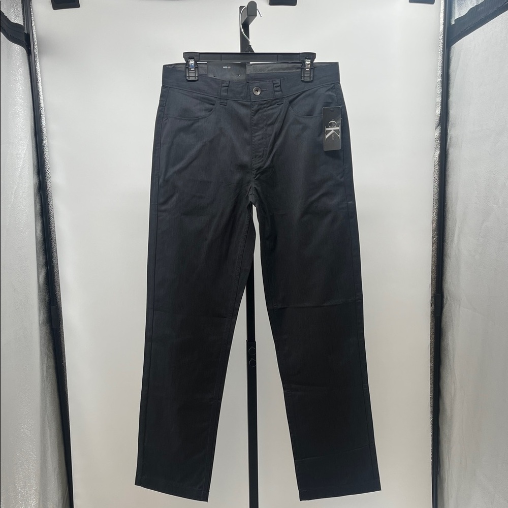 Calvin Klein Men's Black Straight-Leg Trousers